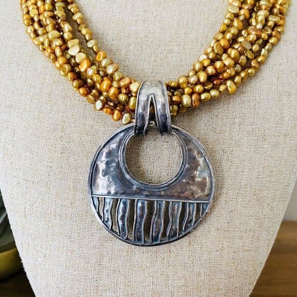 Silpada 2 pc. Copper Freshwater Pearl Necklace and 925 Silver Pendant - Picture 4 of 8